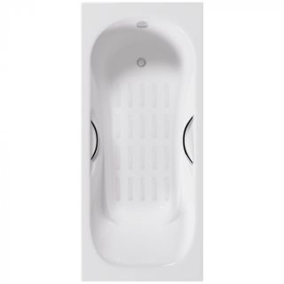 Ванна чугунная Delice Malibu DLR230609R-AS 170x75 с отверстиями под ручки и антискользящим покрытием